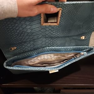 Blue clutch purse